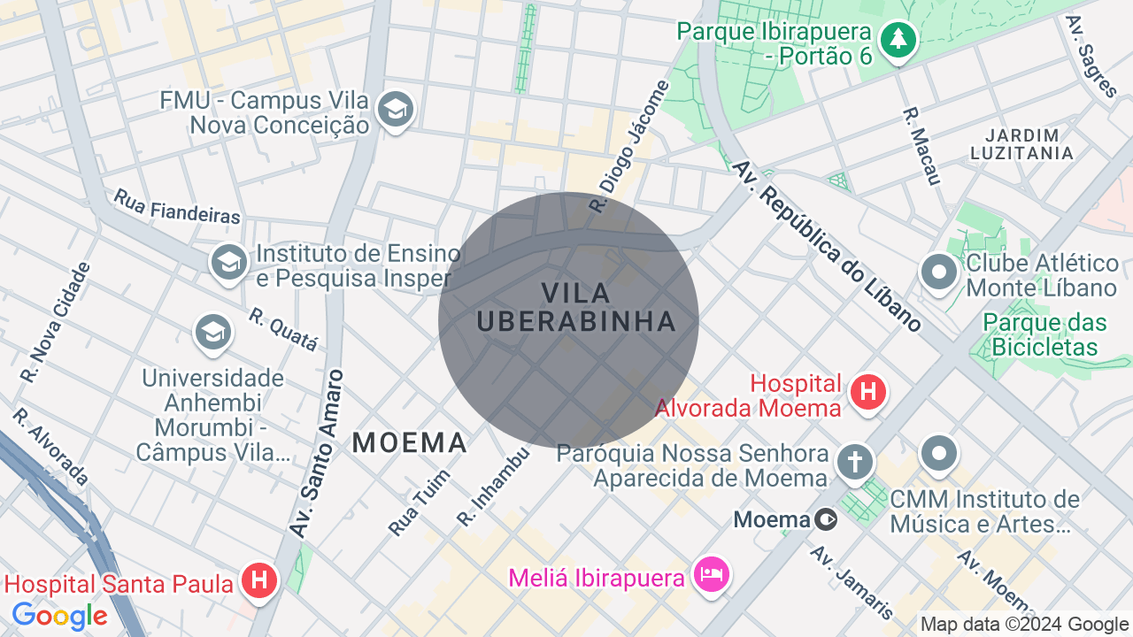 Mapa da localização — Moema, São Paulo