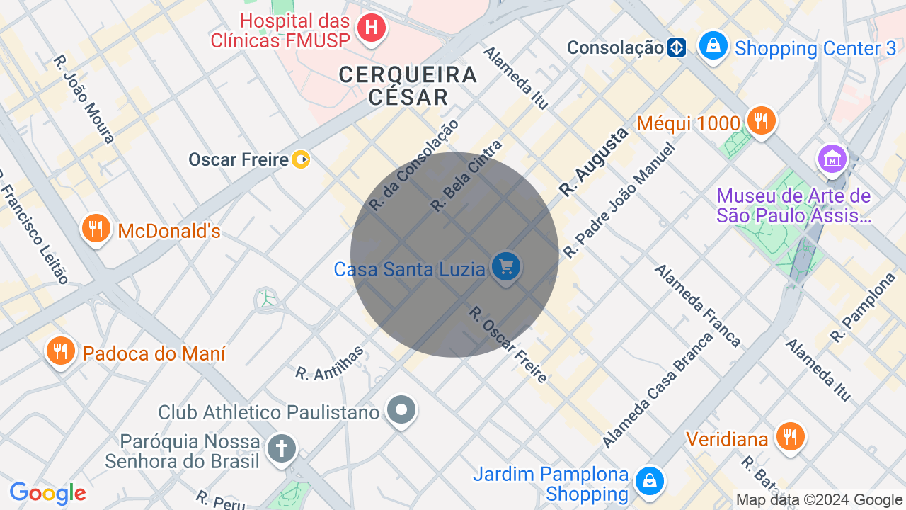 Mapa da localização — Cerqueira César, São Paulo