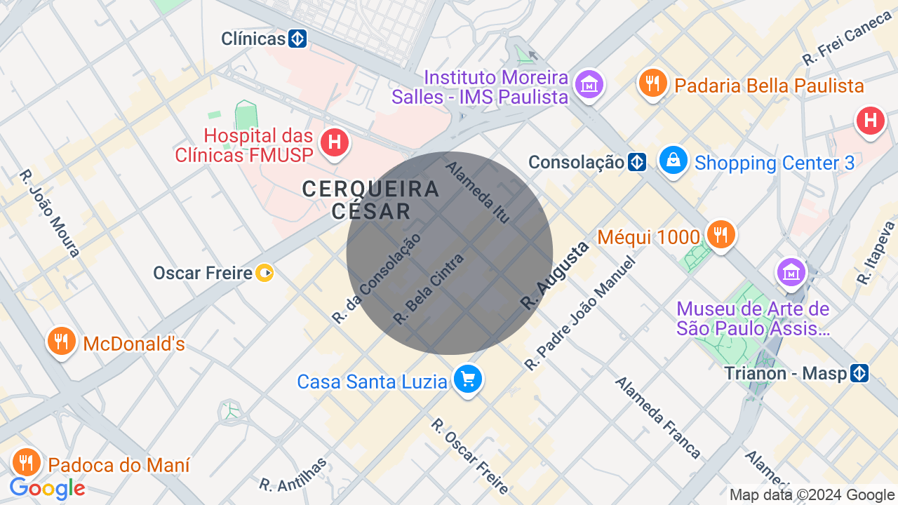 Mapa da localização — Jardins, São Paulo