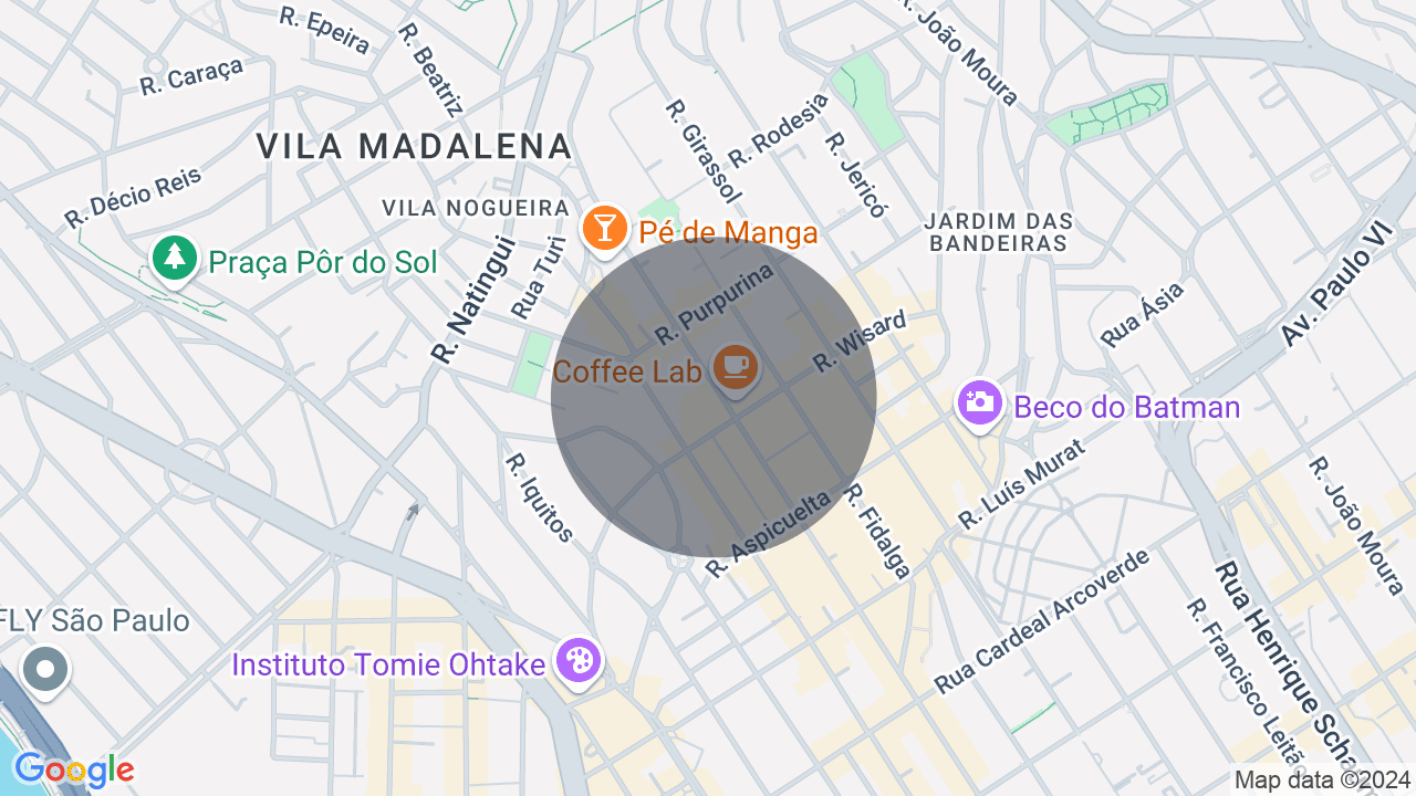 Mapa da localização — Pinheiros, São Paulo