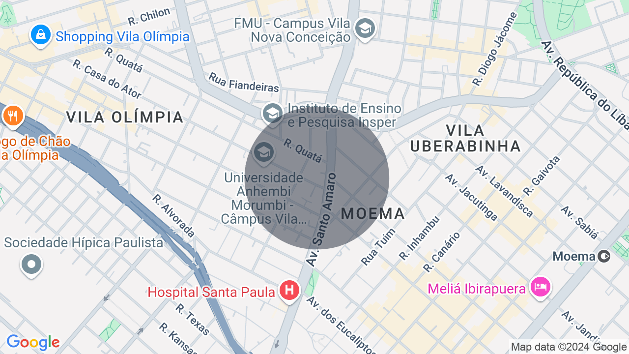 Mapa da localização — Vila Olímpia, São Paulo