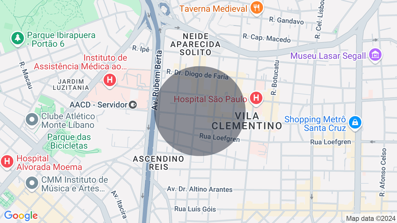 Mapa da localização — Vila Clementino, São Paulo