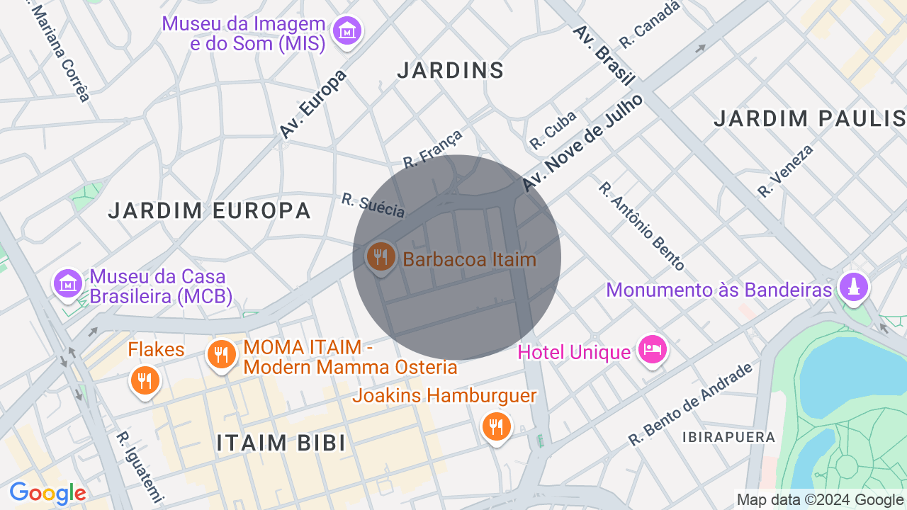 Mapa da localização — Itaim Bibi, São Paulo