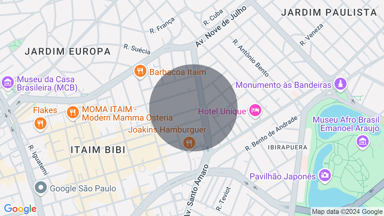 Mapa da localização — Itaim Bibi, São Paulo