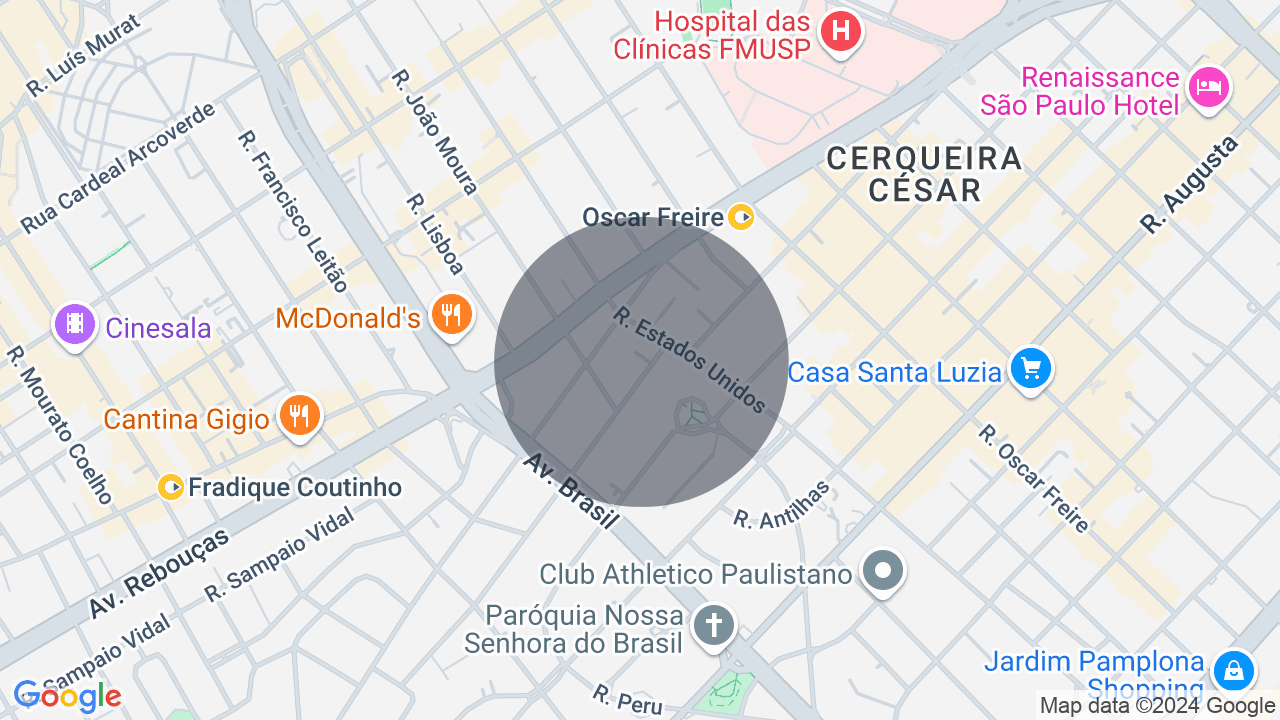 Mapa da localização — Jardim América, São Paulo