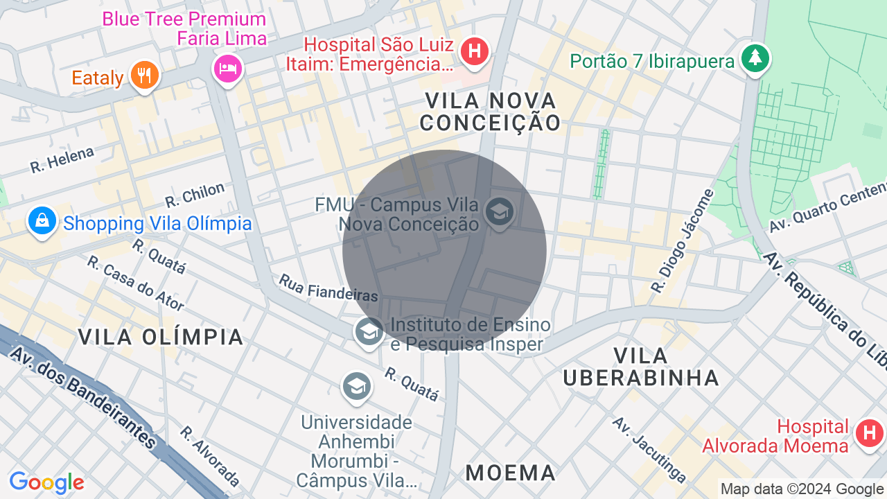 Mapa da localização — Vila Nova Conceição, São Paulo