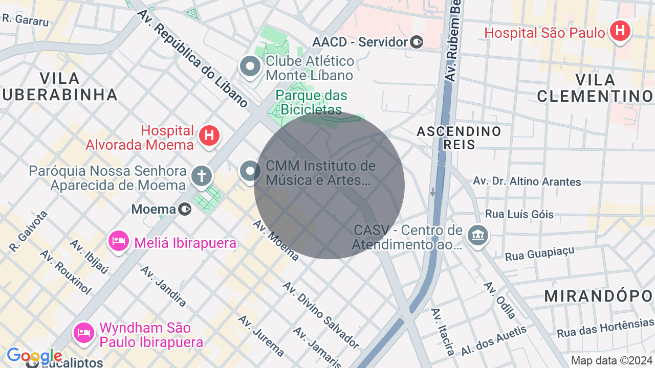 Mapa da localização — Moema, São Paulo