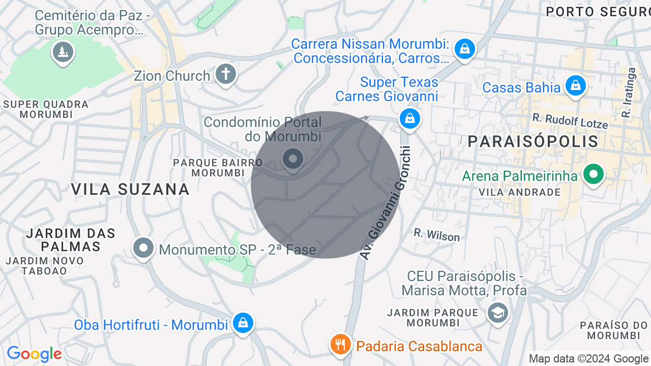Mapa da localização — Vila Suzana, São Paulo