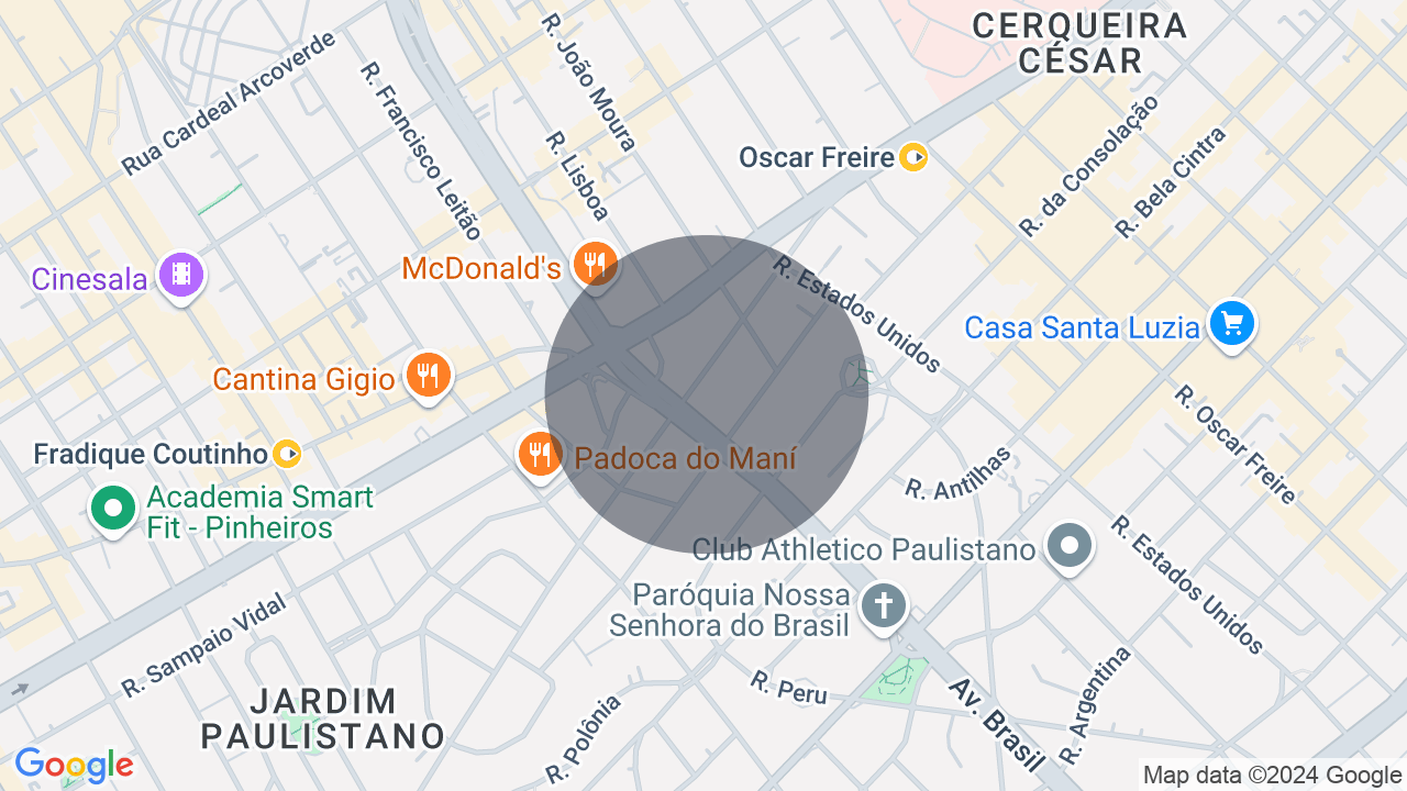 Mapa da localização — Jardim América, São Paulo
