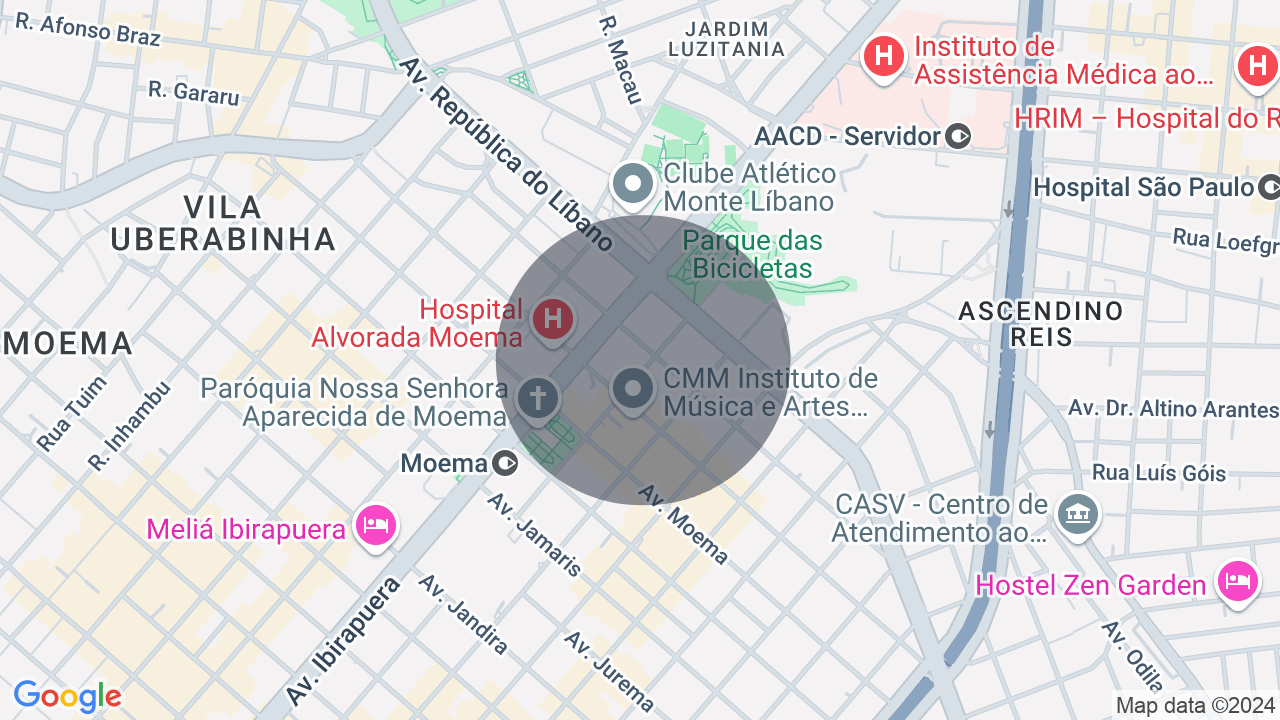 Mapa da localização — Moema, São Paulo