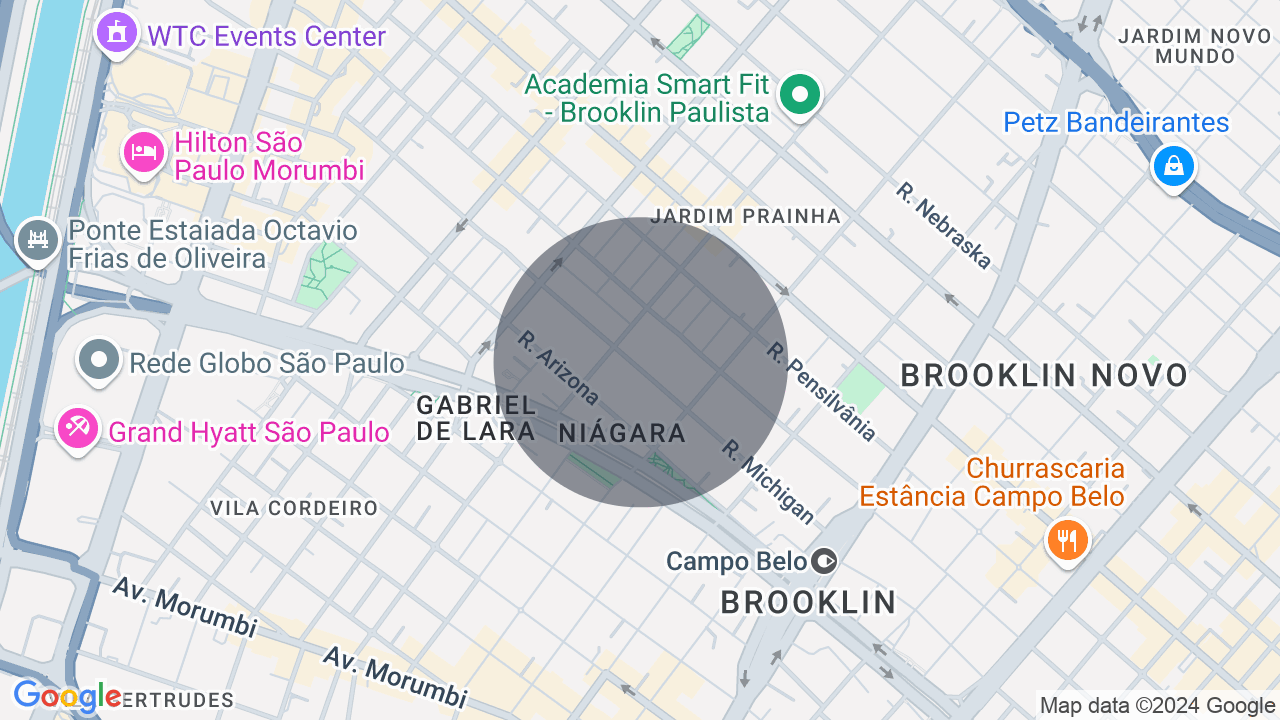 Mapa da localização — Brooklin, São Paulo