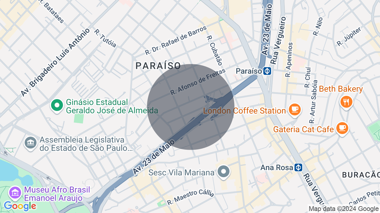 Mapa da localização — Paraíso, São Paulo