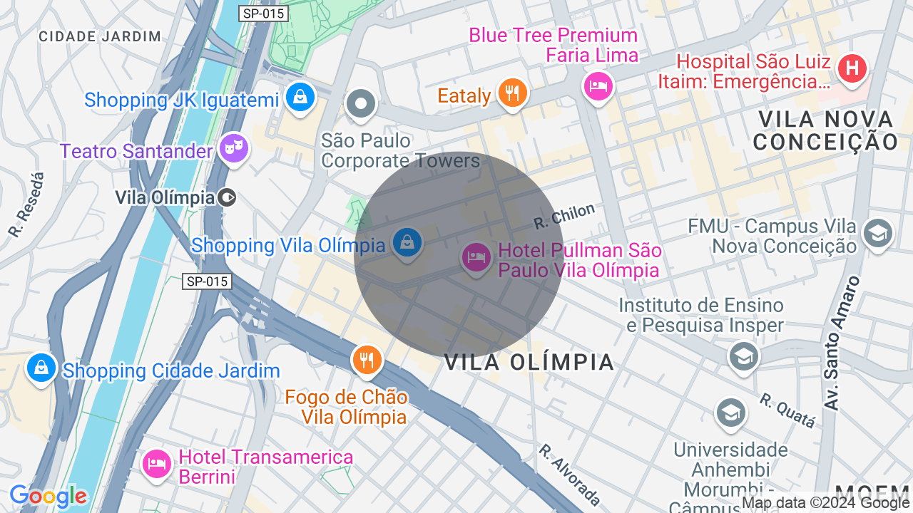 Mapa da localização — Vila Olímpia, São Paulo