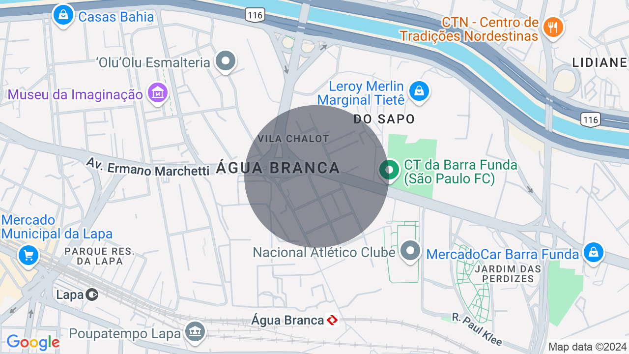 Mapa da localização — Água Branca, São Paulo