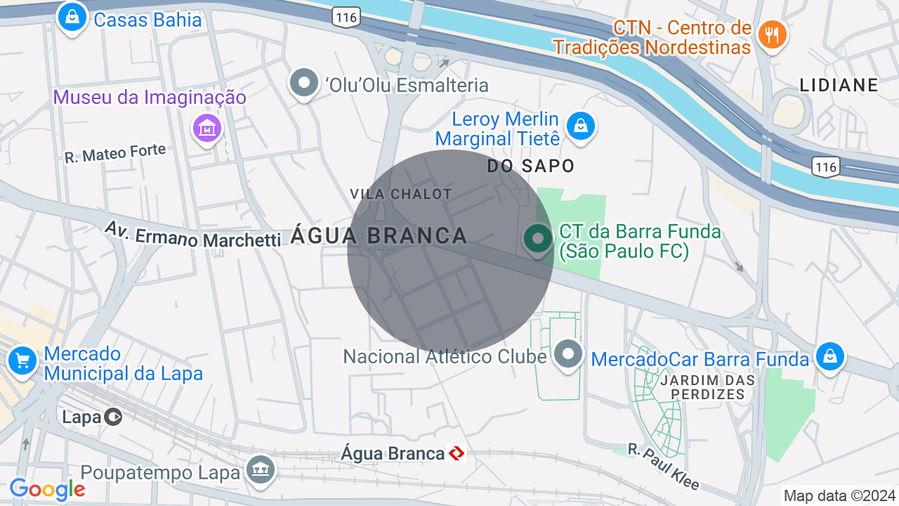 Mapa da localização — Água Branca, São Paulo