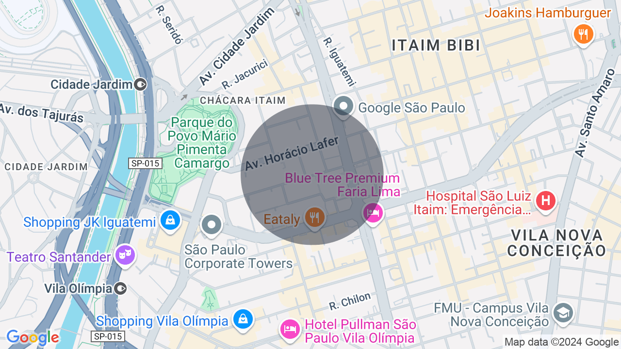 Mapa da localização — Itaim Bibi, São Paulo