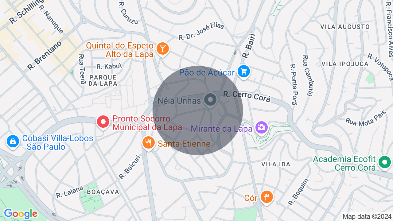 Mapa da localização — Alto da Lapa, São Paulo