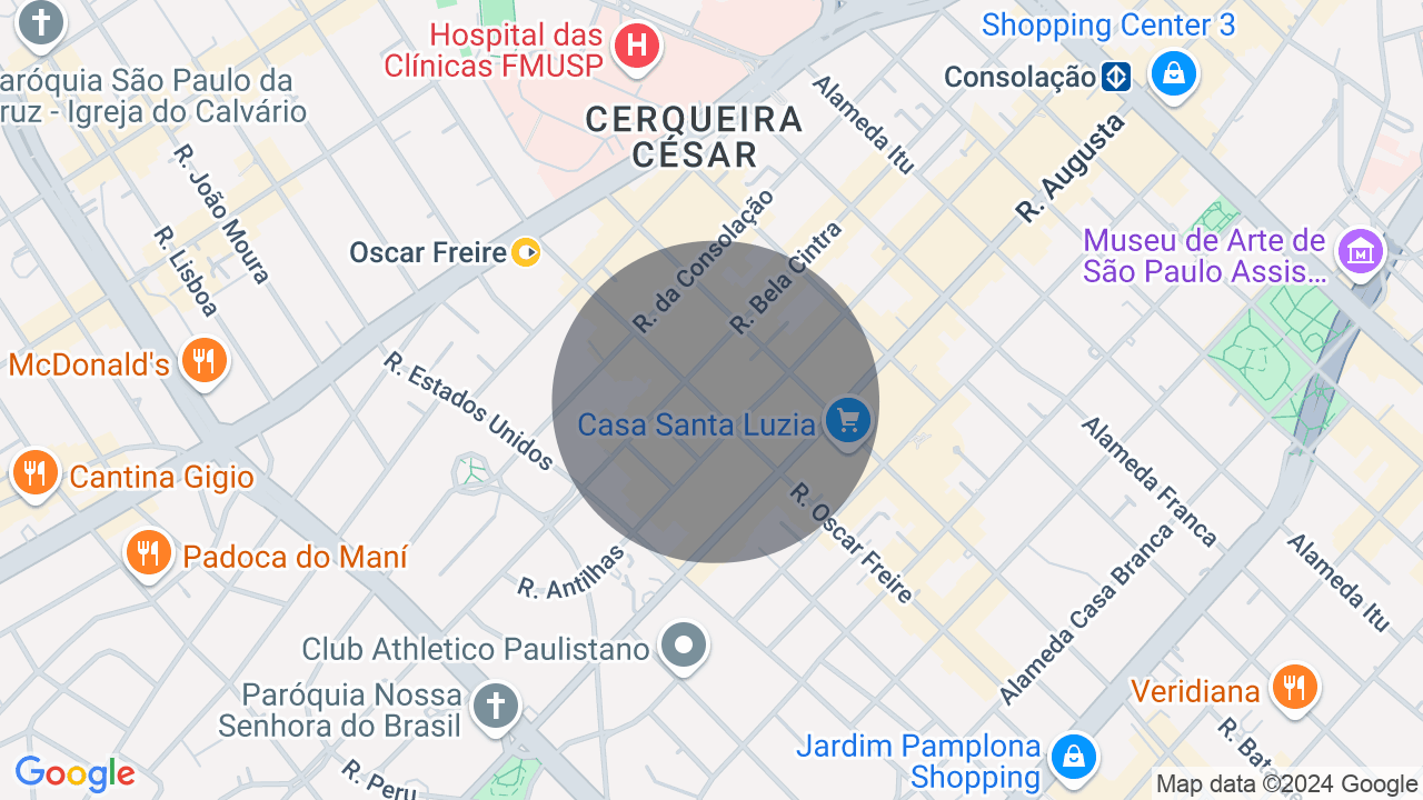 Mapa da localização — Cerqueira César, São Paulo