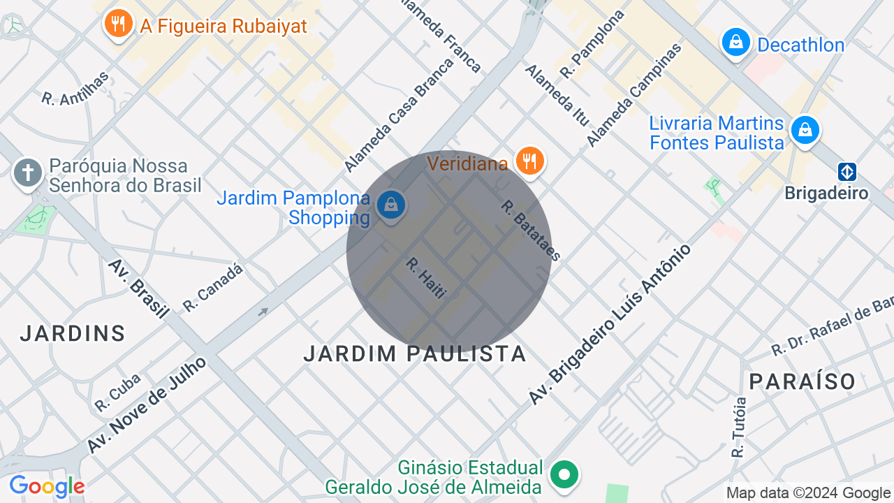 Mapa da localização — Jardim Paulista, São Paulo