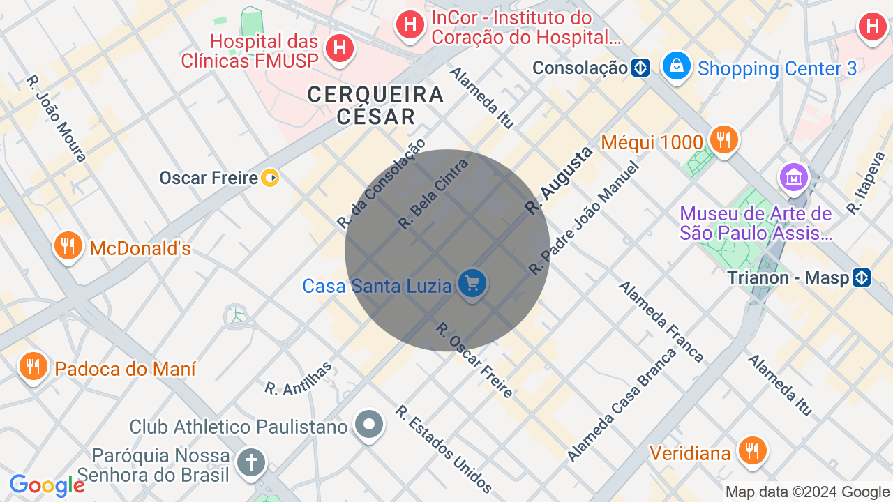 Mapa da localização — Cerqueira César, São Paulo