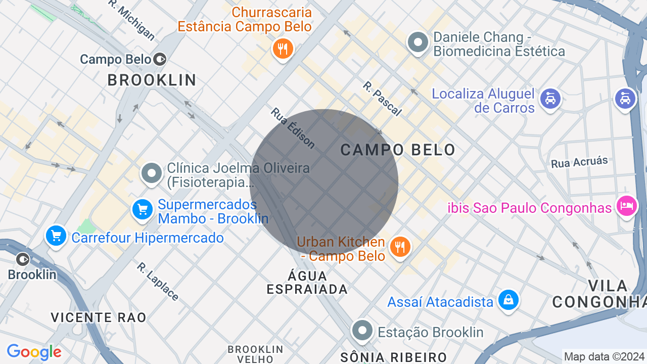 Mapa da localização — Campo Belo, São Paulo