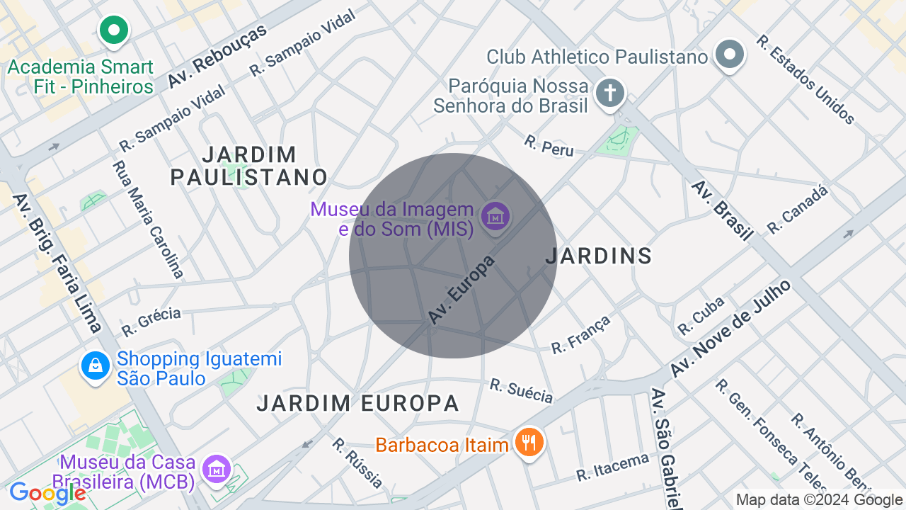 Mapa da localização — Jardim Europa, São Paulo