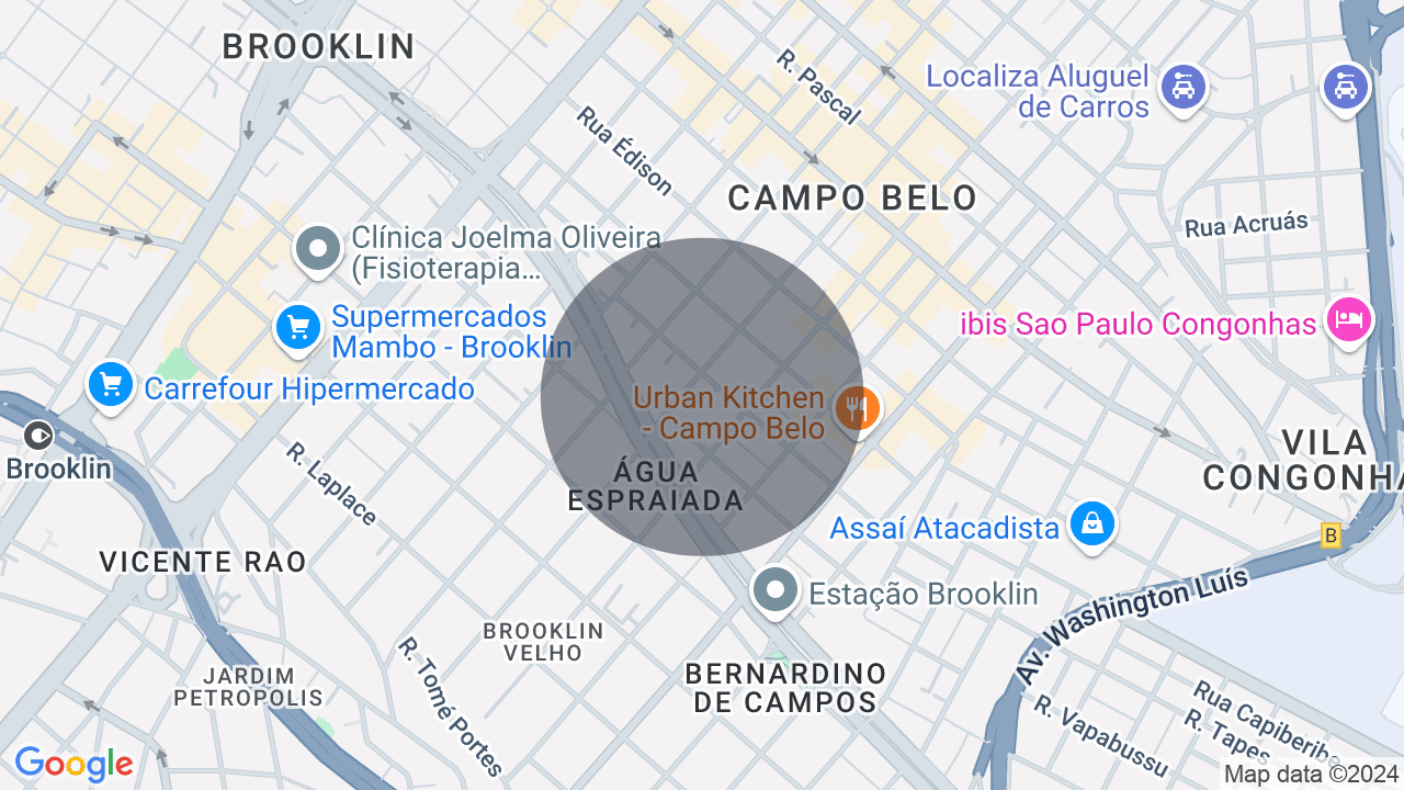 Mapa da localização — Campo Belo, São Paulo