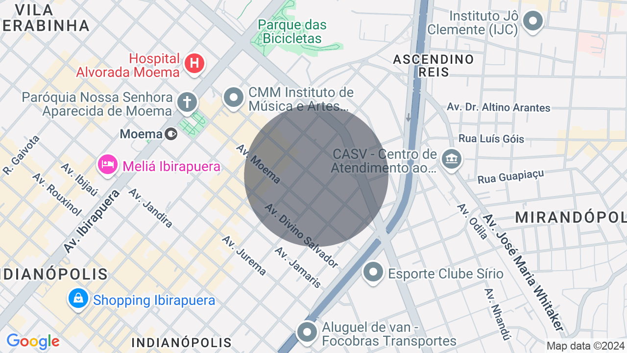 Mapa da localização — Moema, São Paulo