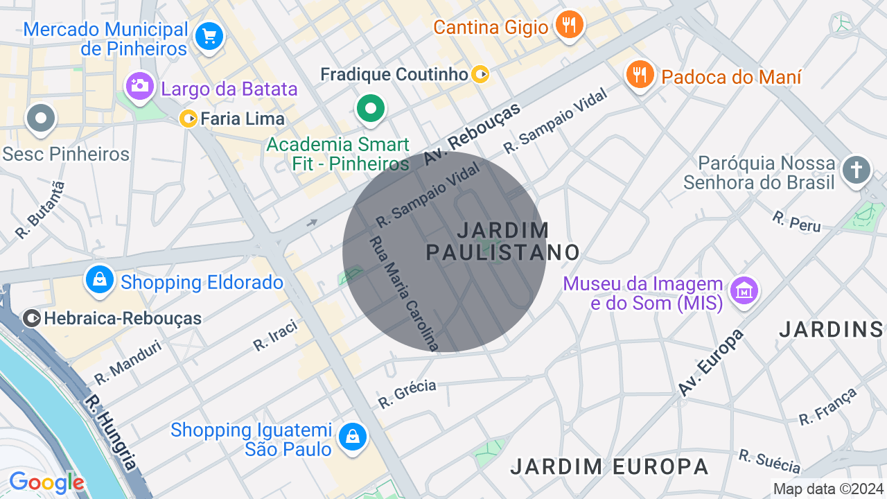 Mapa da localização — Jardim Paulistano, São Paulo