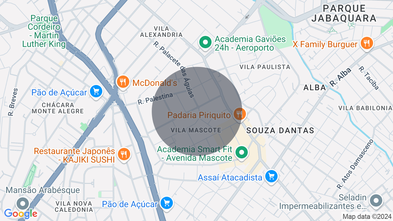 Mapa da localização — Vila Mascote, São Paulo