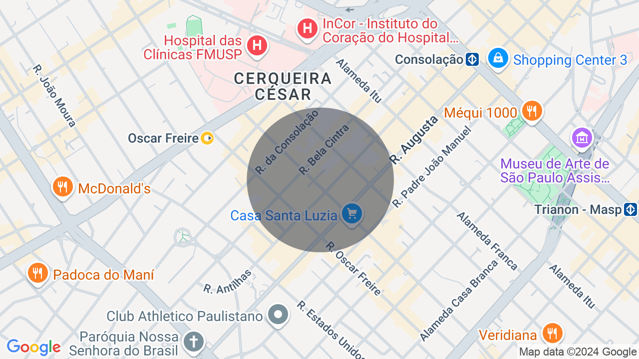 Mapa da localização — Jardins, São Paulo