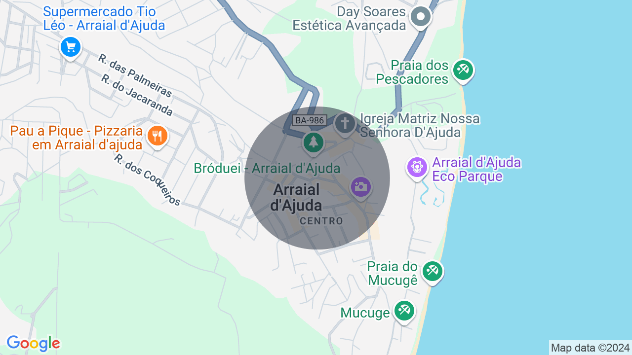 Mapa da localização — Trancoso, Porto Seguro