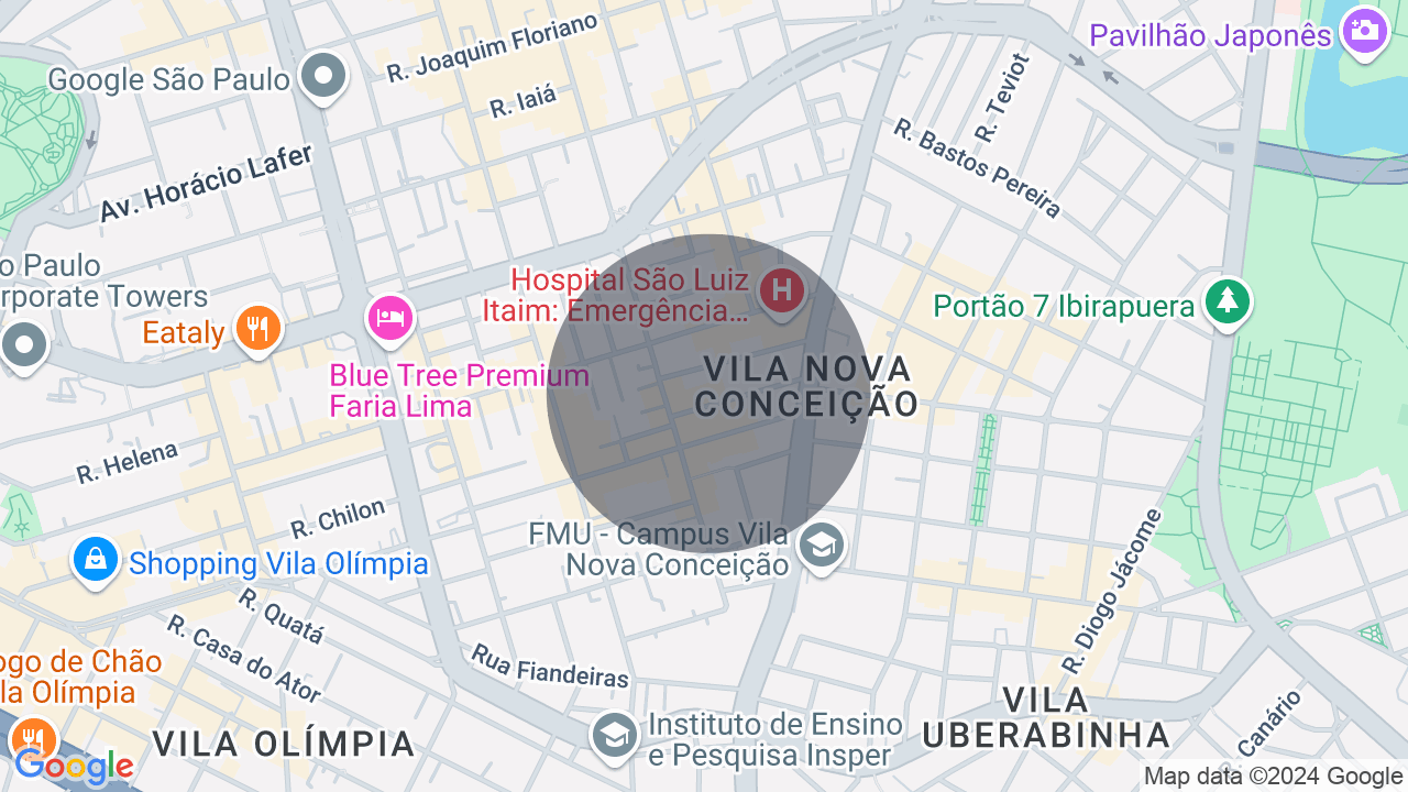Mapa da localização — Vila Nova Conceição, São Paulo