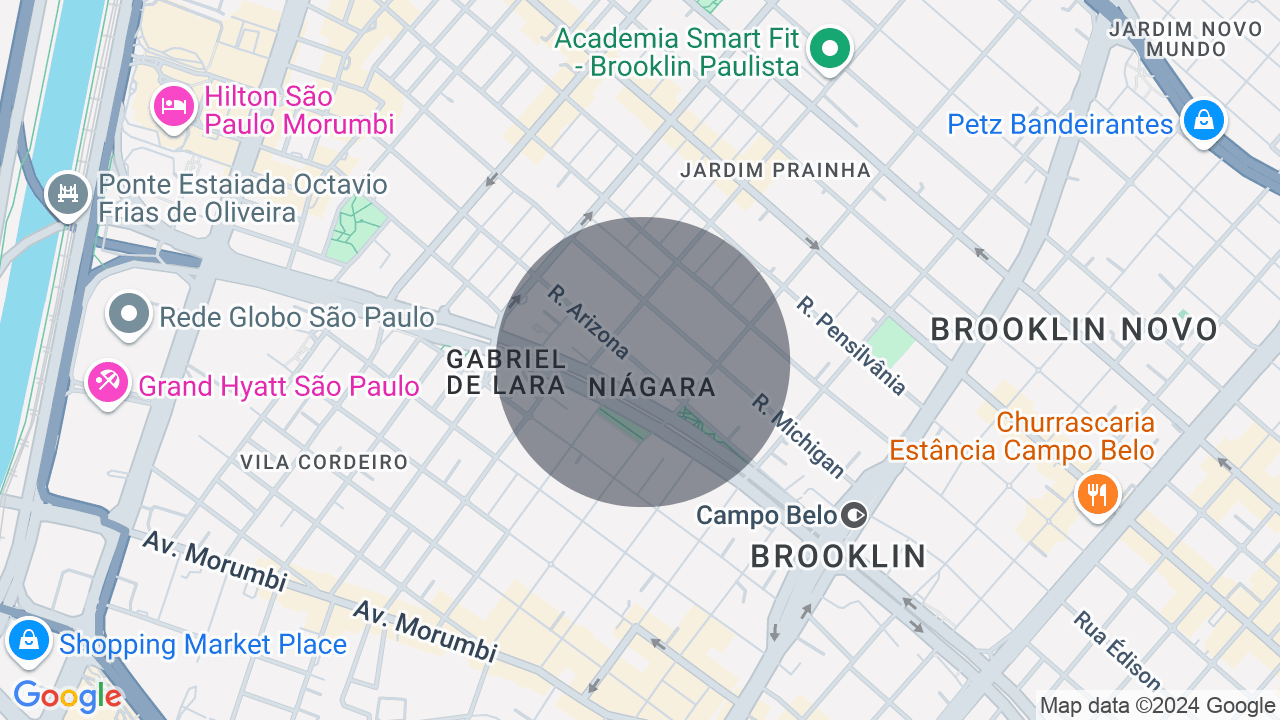 Mapa da localização — Brooklin, São Paulo