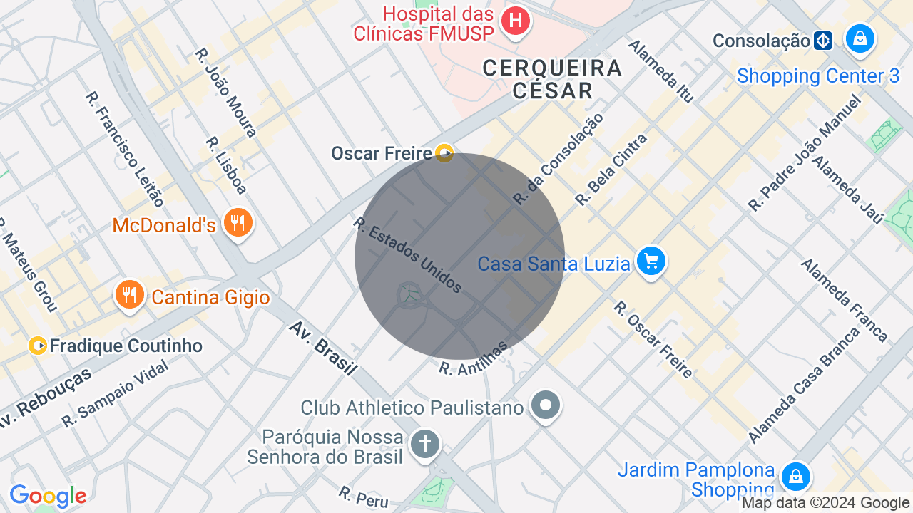 Mapa da localização — Cerqueira César, São Paulo