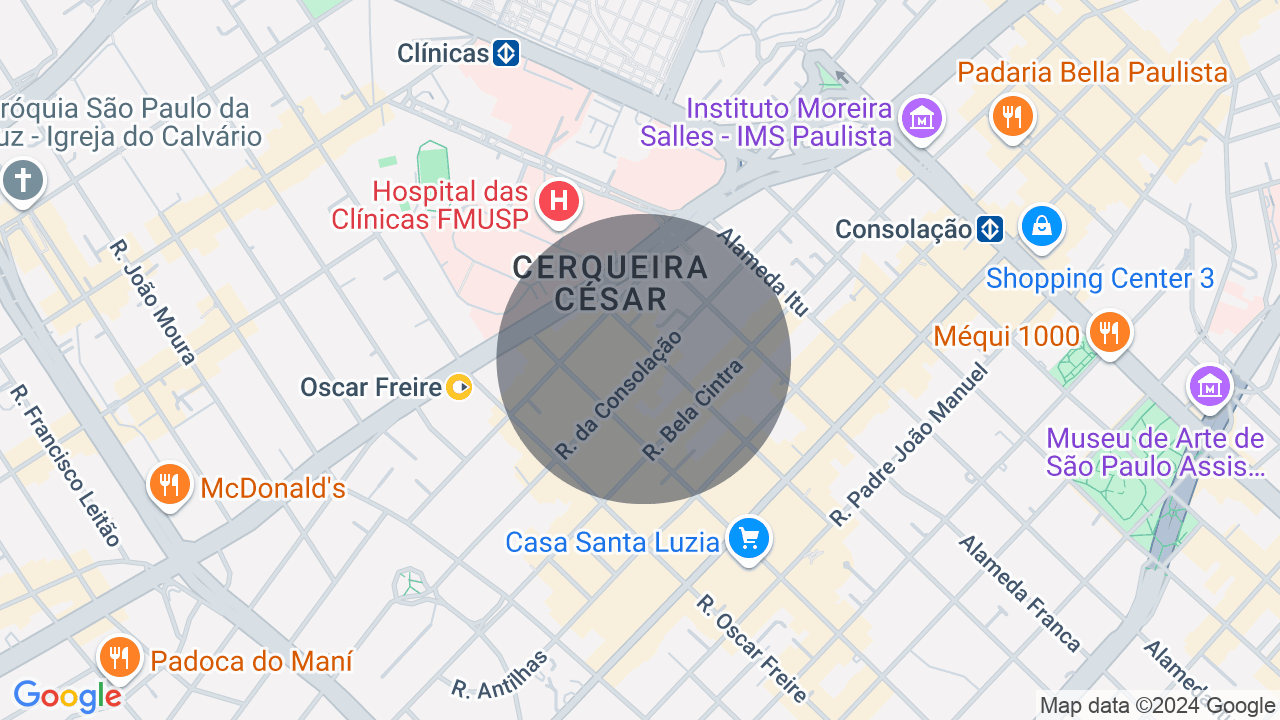 Mapa da localização — Cerqueira César, São Paulo