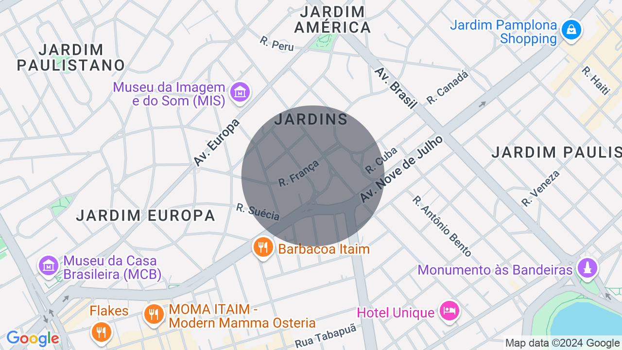Mapa da localização — Jardim Europa, São Paulo