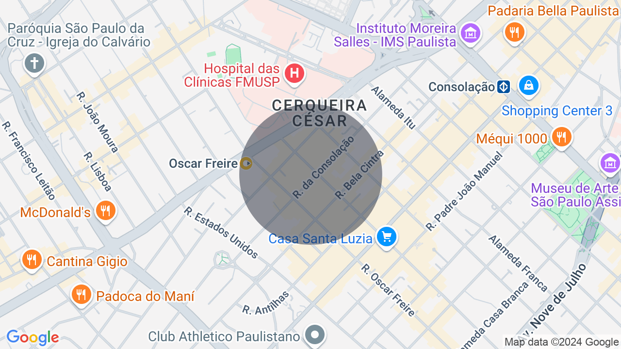 Mapa da localização — Cerqueira César, São Paulo