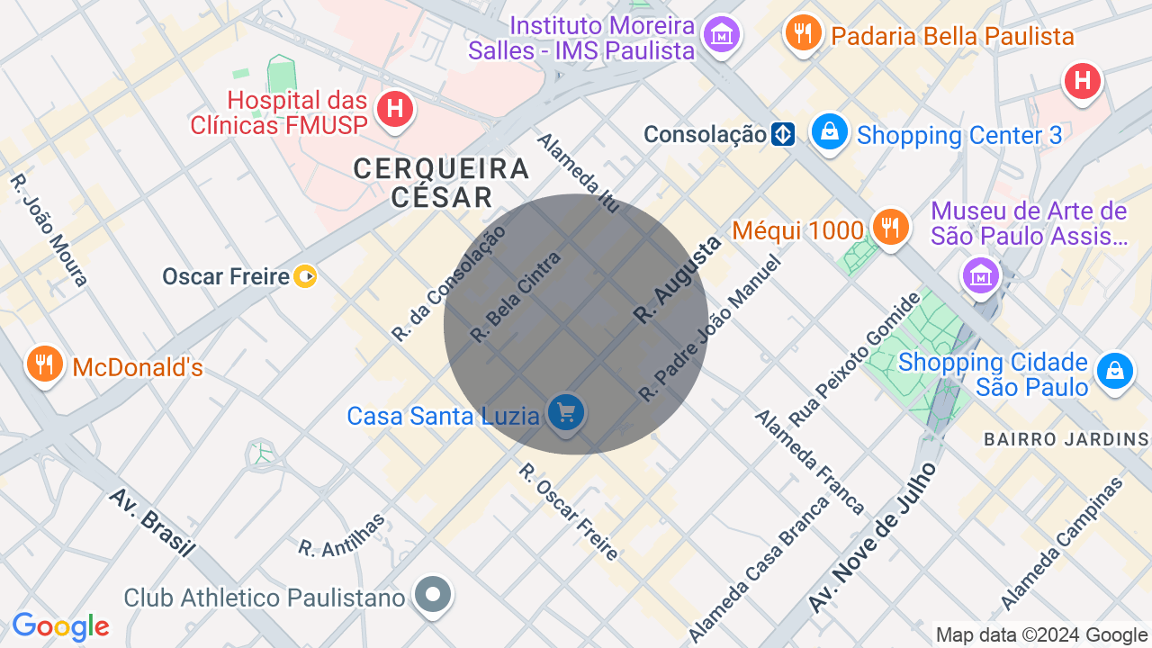 Mapa da localização — Cerqueira César, São Paulo