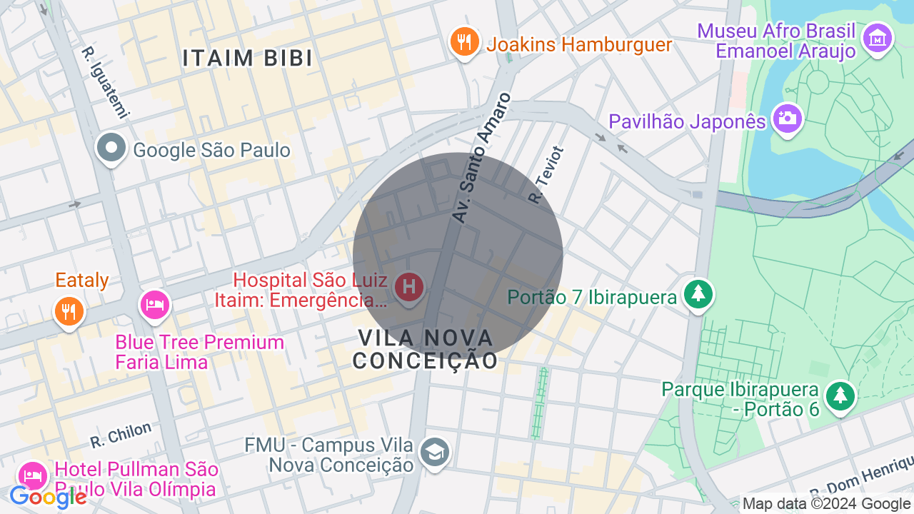 Mapa da localização — Vila Nova Conceição, São Paulo