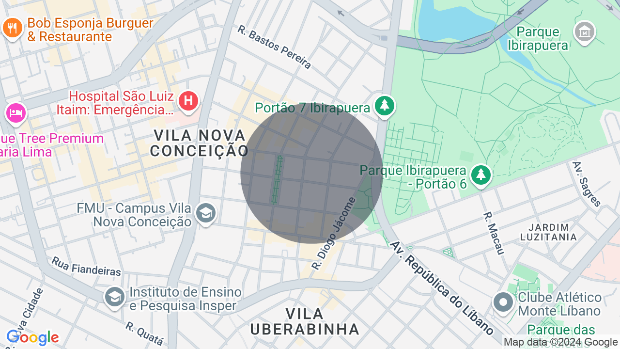 Mapa da localização — Vila Nova Conceição, São Paulo