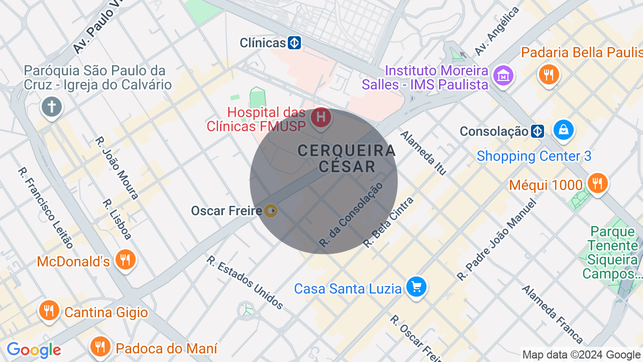 Mapa da localização — Cerqueira César, São Paulo