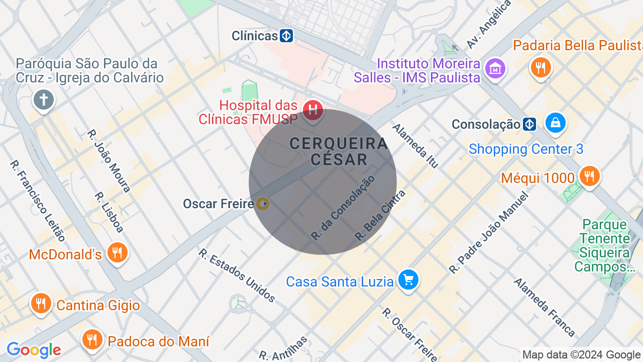 Mapa da localização — Cerqueira César, São Paulo