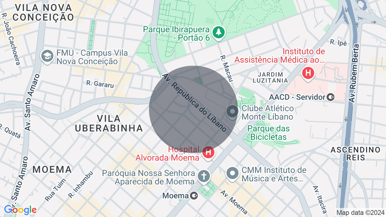 Mapa da localização — Moema, São Paulo