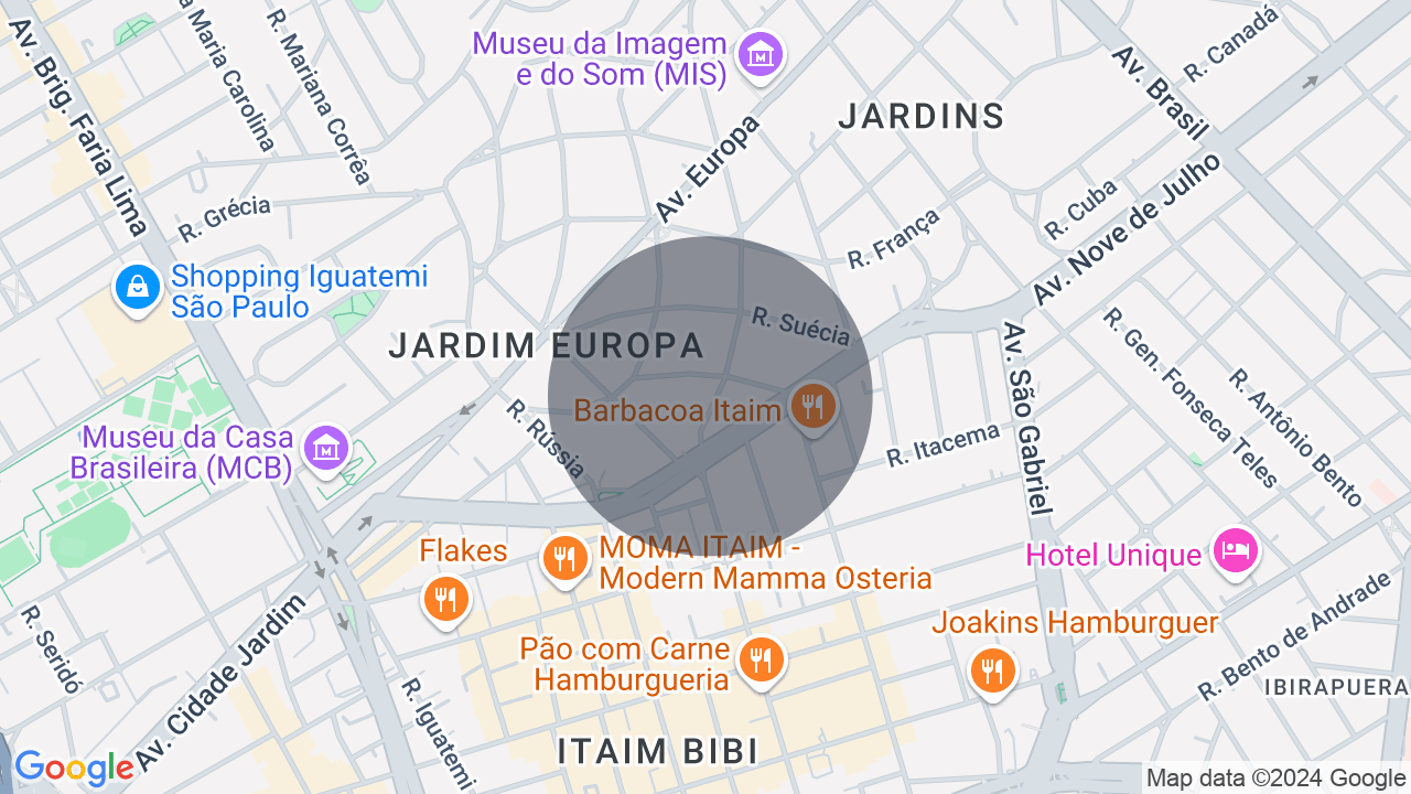 Mapa da localização — Jardim Europa, São Paulo