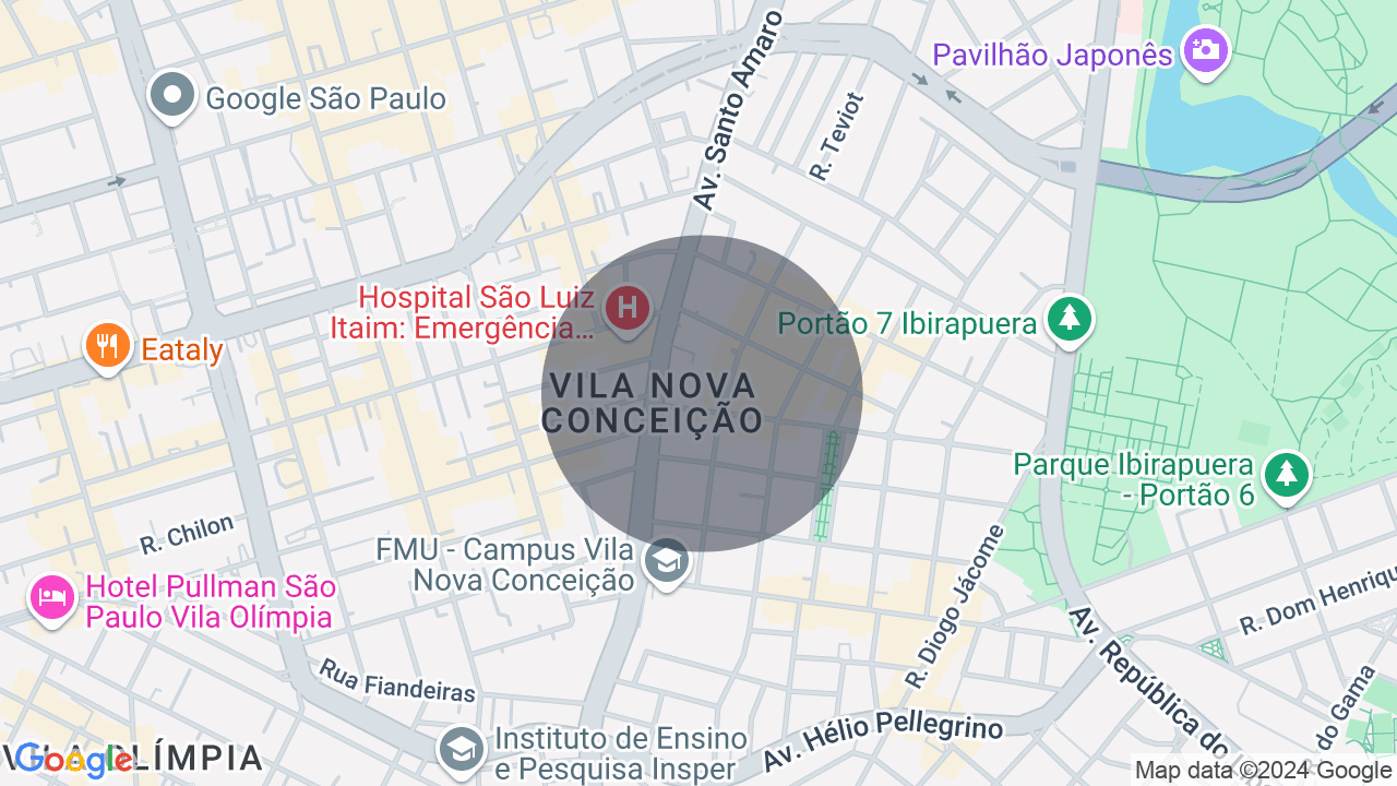 Mapa da localização — Vila Nova Conceição, São Paulo