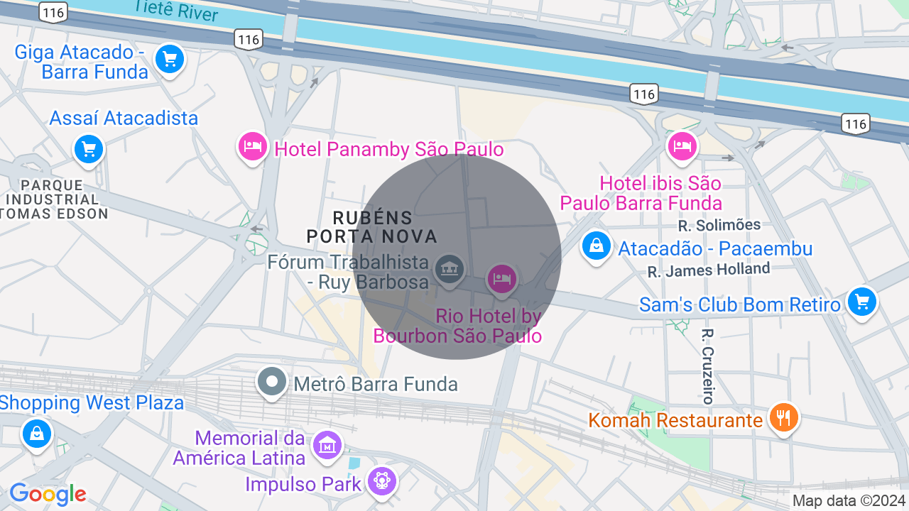 Mapa da localização — Várzea da Barra Funda, São Paulo
