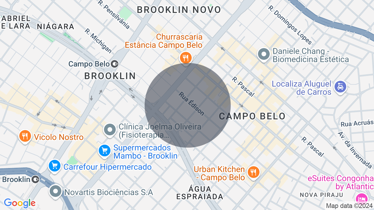 Mapa da localização — Campo Belo, São Paulo