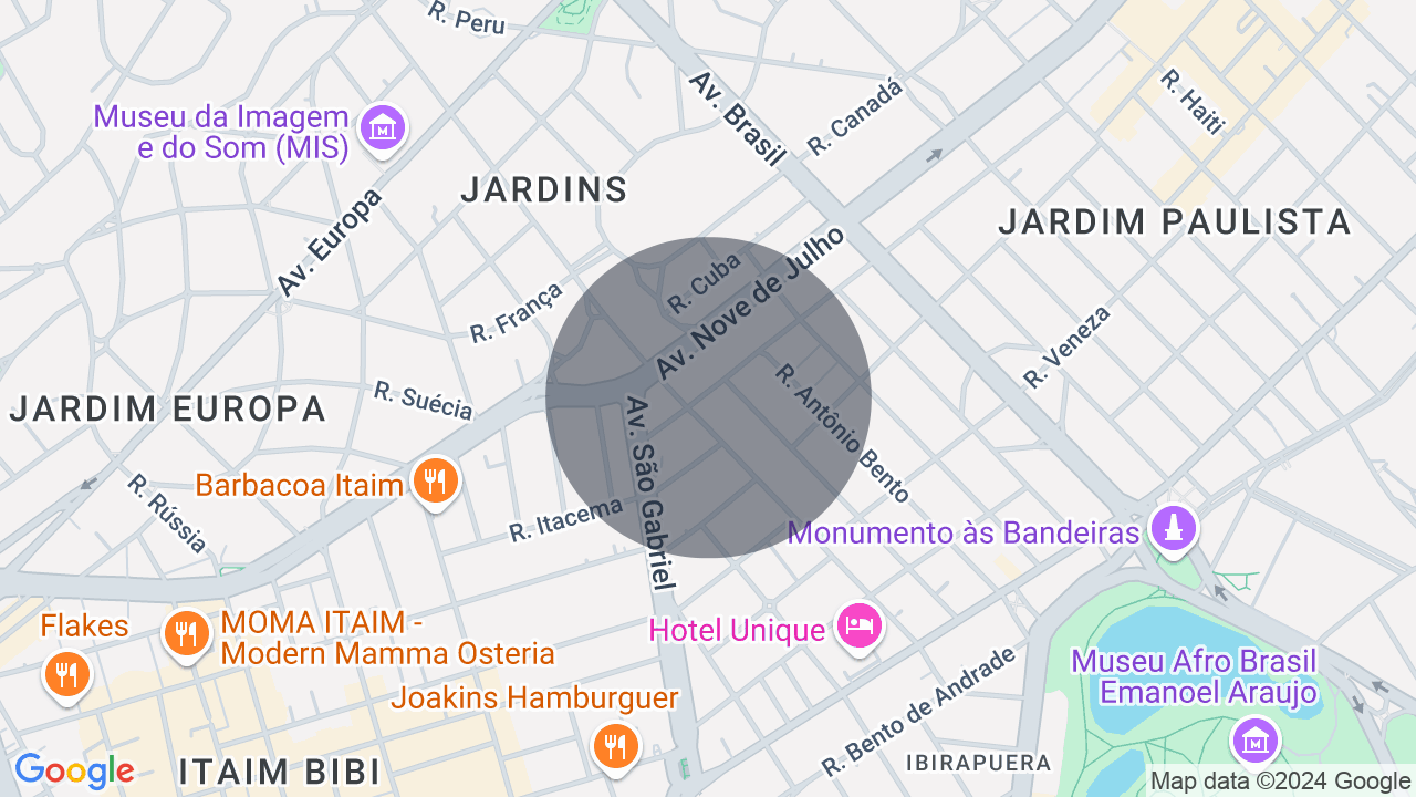 Mapa da localização — Jardim Paulista, São Paulo
