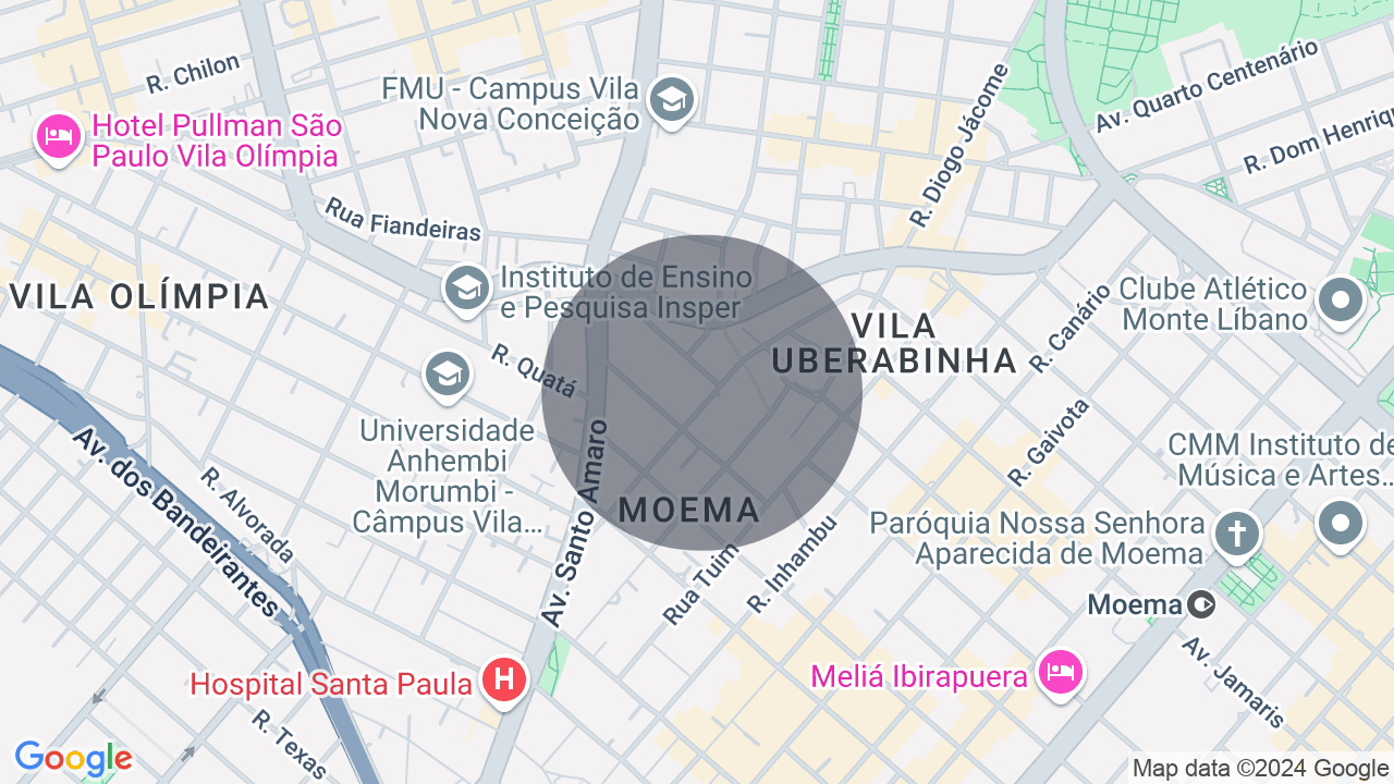 Mapa da localização — Moema, São Paulo